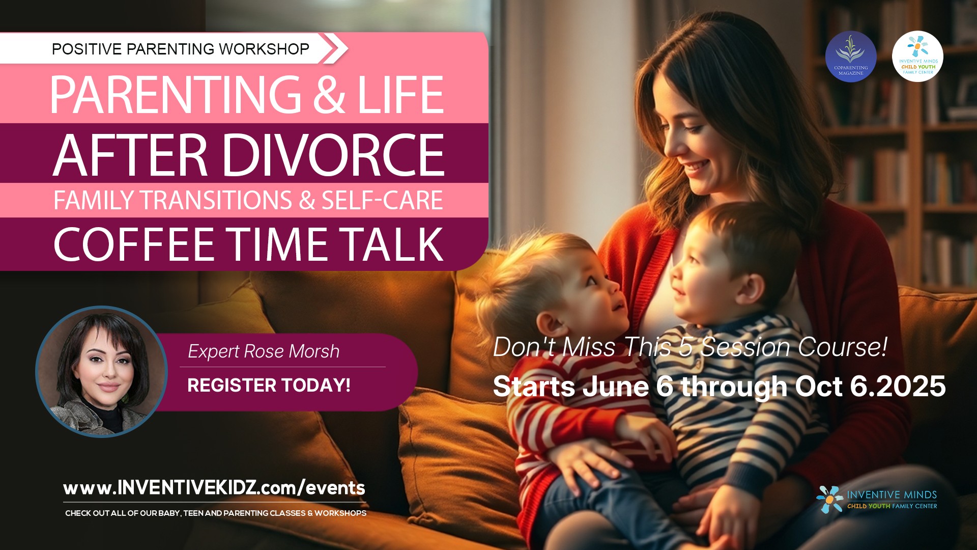 Parenting & Life After Divorce: Family Transitions & Self-Care | Coffee Time Talk Watermarked Image
